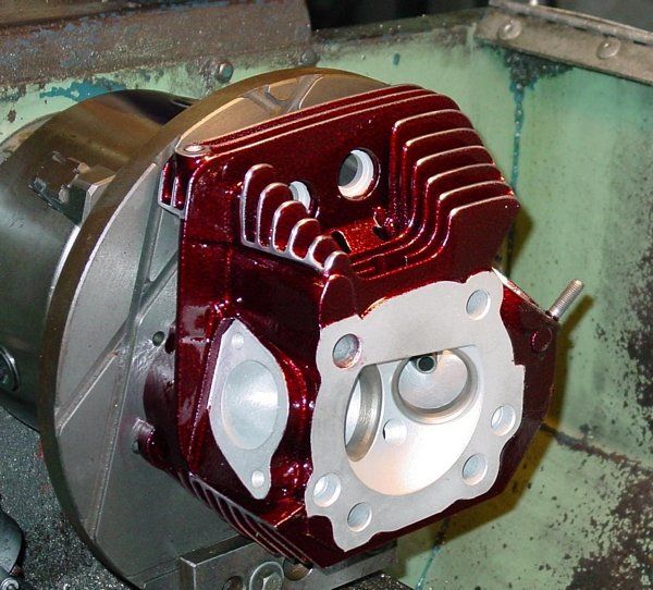 Motorcycle Red Cylinder Head — Munnsville, NY — Hillside Motorcycle & Machine
