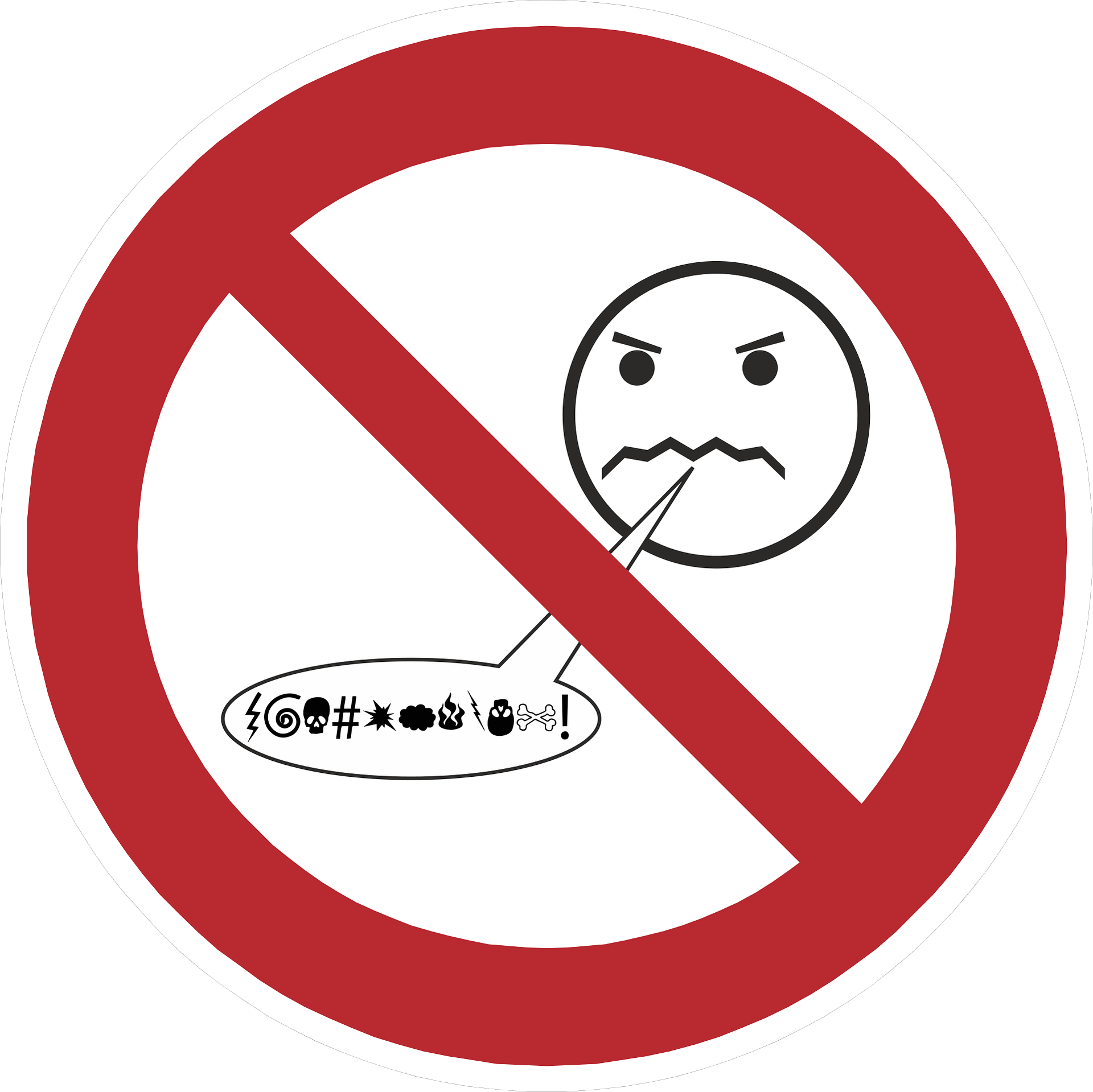 huff and puff behind stop symbol