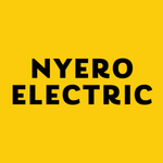 "NYERO ELECTRIC" text in black on a yellow background.