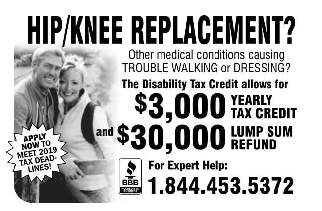 providing a tax benefits for hip and knee replacements and other medical conditions causing trobule walking or dressing