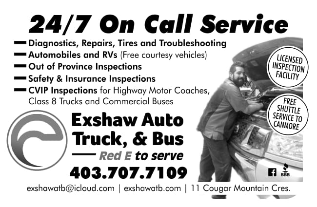 Exshaw Auto, for all your automotive needs plus 24/7 emergency service