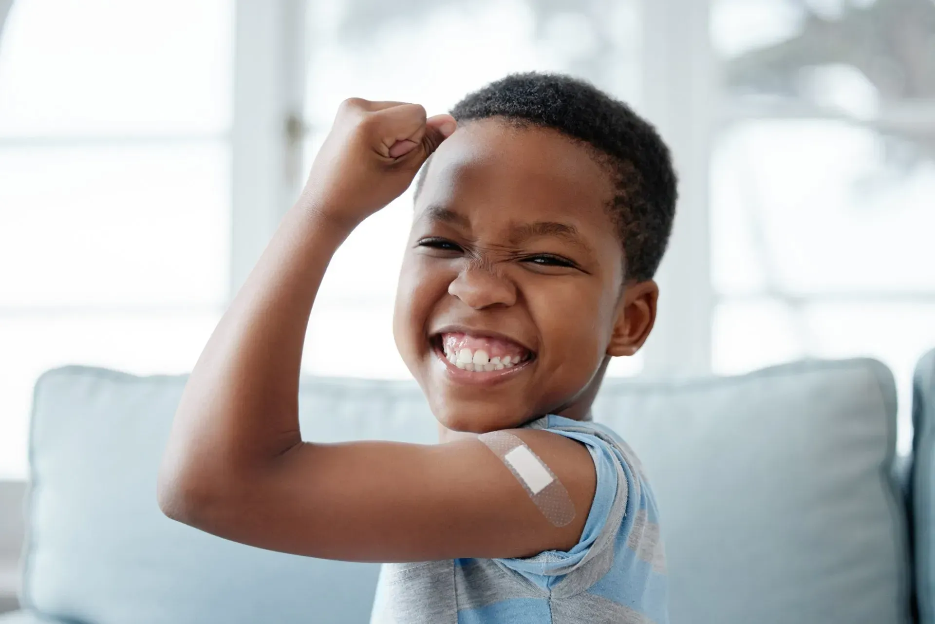 Boy with a bandaid