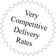 Very competitive delivery rates