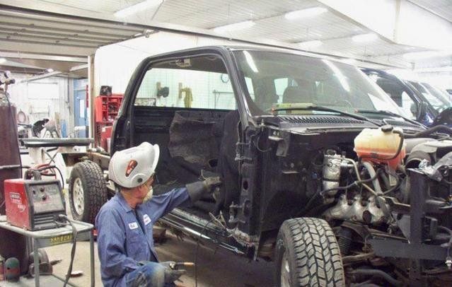 Disassembled Car Door — Frankfort, MI — Precision Collision & Auto Glass Of Frankfort