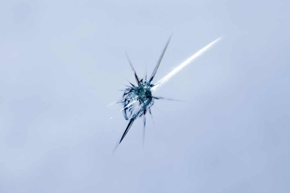 A Close Up of a Cracked Windshield on a Car — Crakka Windscreens in Diamond Beach, NSW