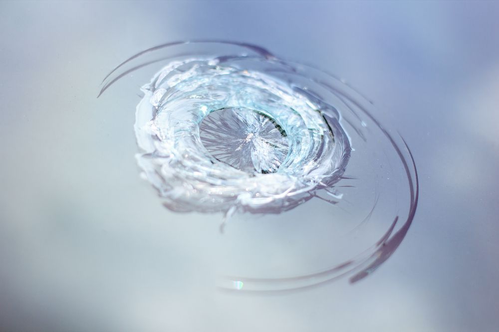 A Closeup View of a Chip in a Windshield — Crakka Windscreens in Wingham, NSW