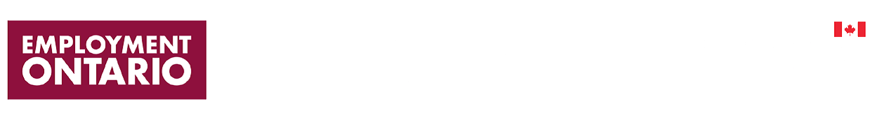 Three logos: Employment Ontario, Government of Ontario, Government of Canada