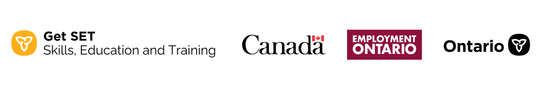 Employment Ontario, Government of Ontario, and Government of Canada Logos