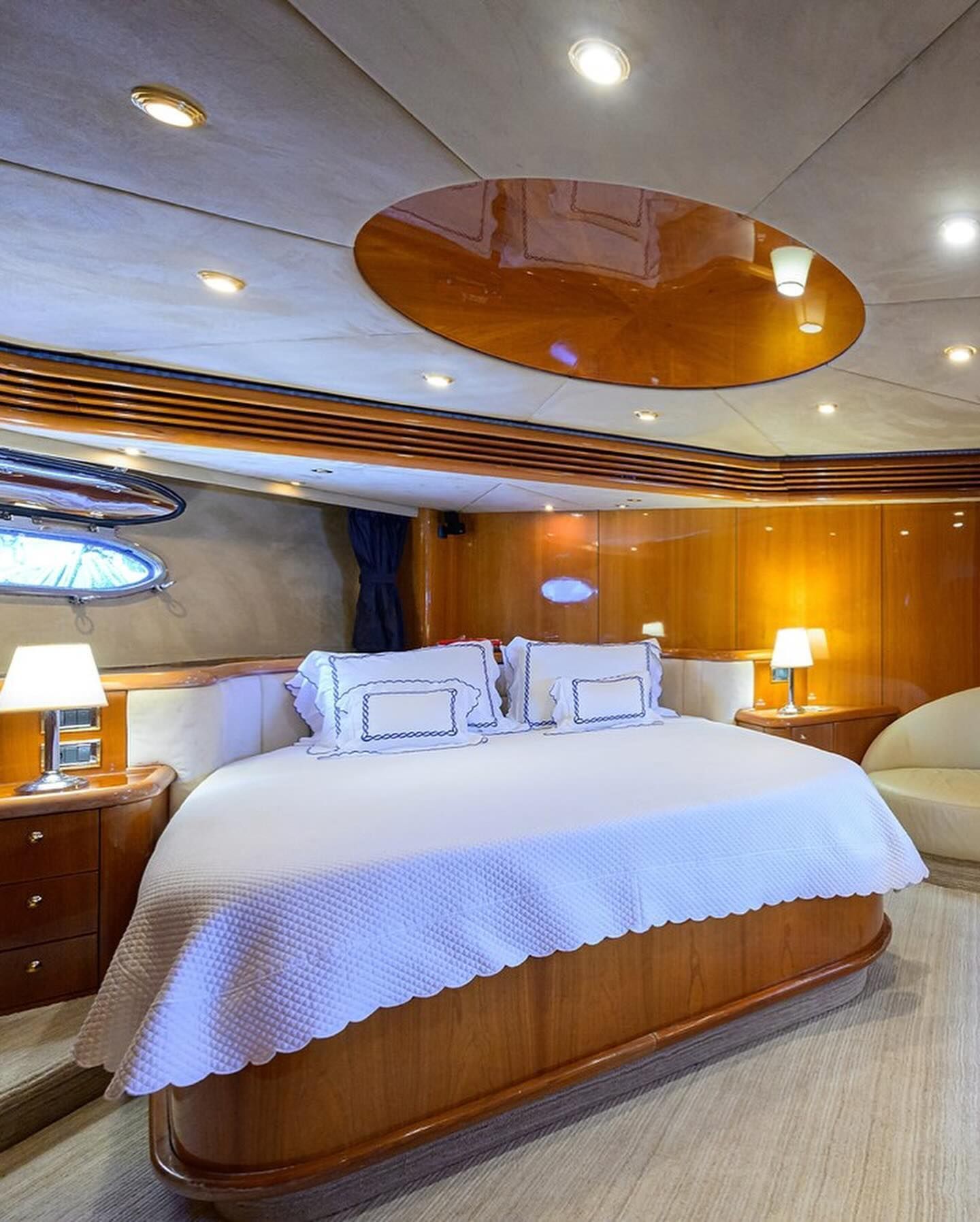 There is a large bed in the middle of the room.