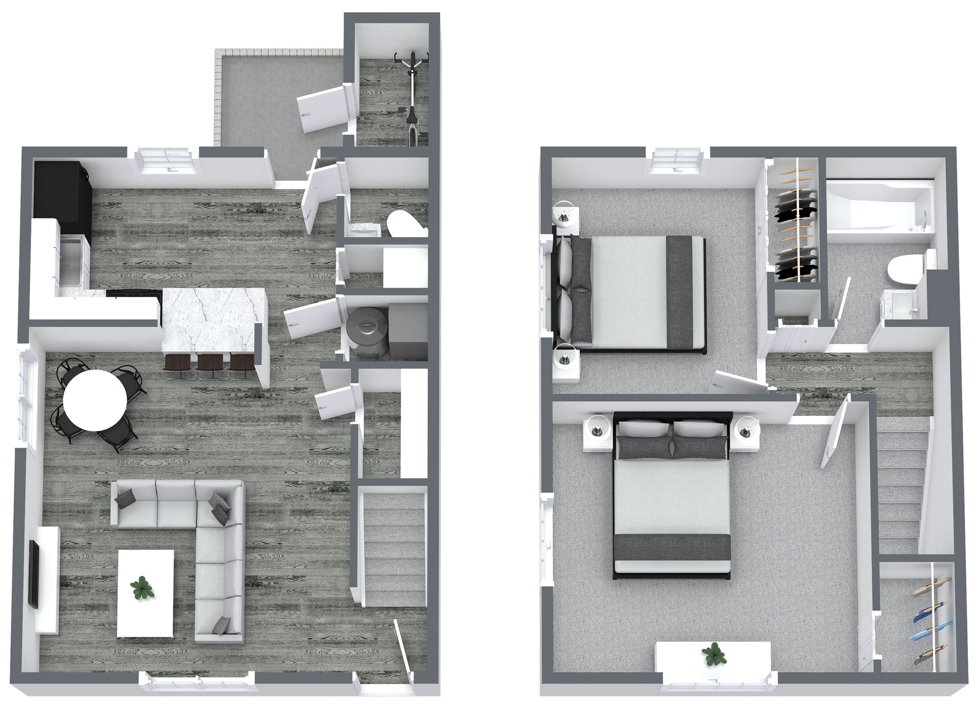 2 bed 2 bath floor plan