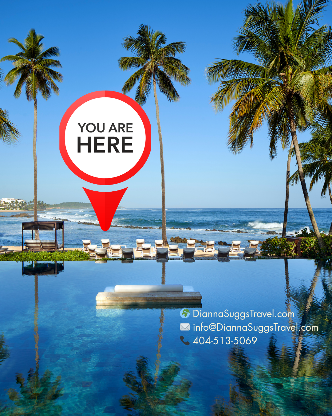 Imagine yourself by the luxury pool in puerto rice 