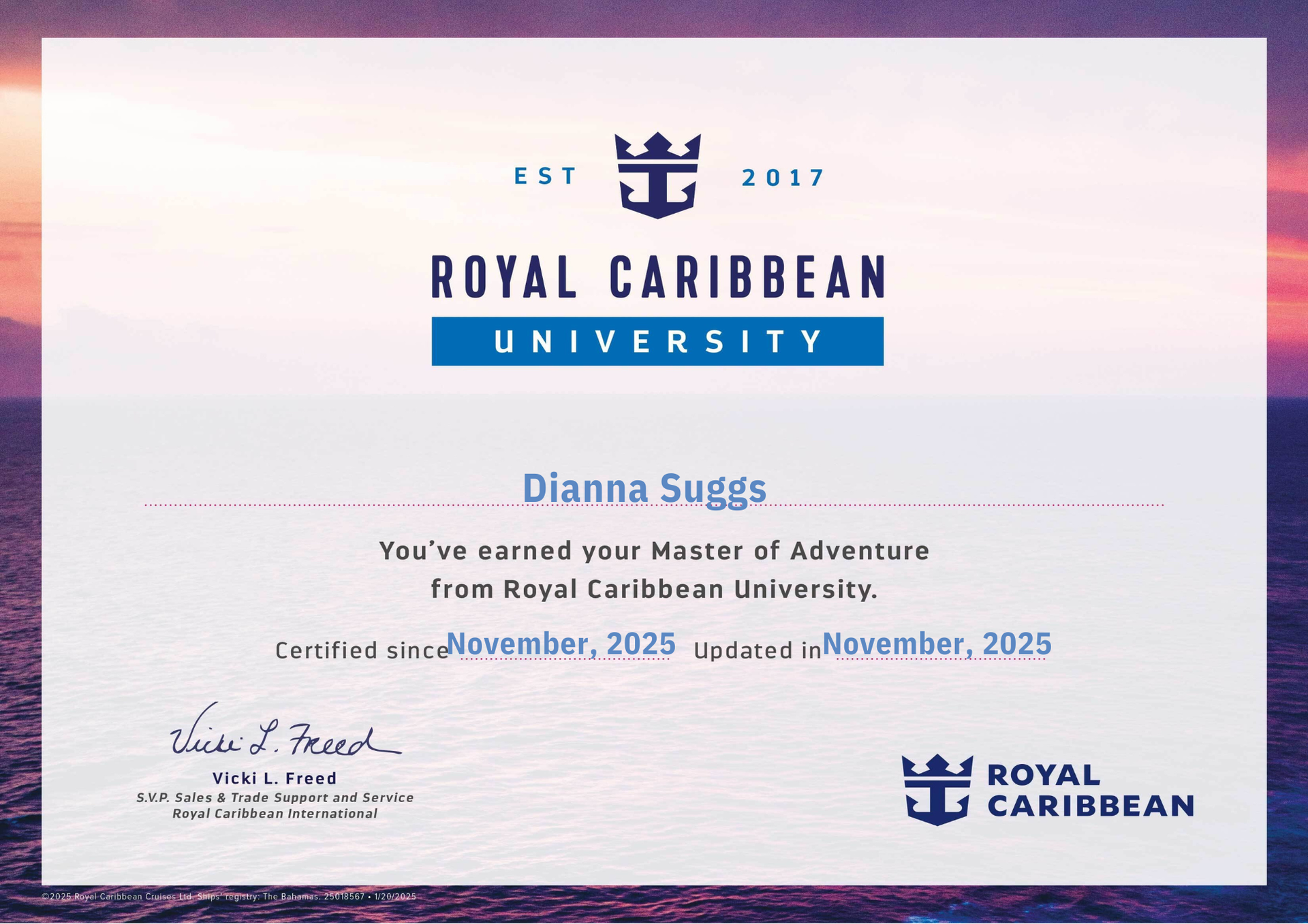 Legend of the Seas, Start of the Seas, Icon of the Seas, Utopia of the Seas, Wonder of the Seas, 