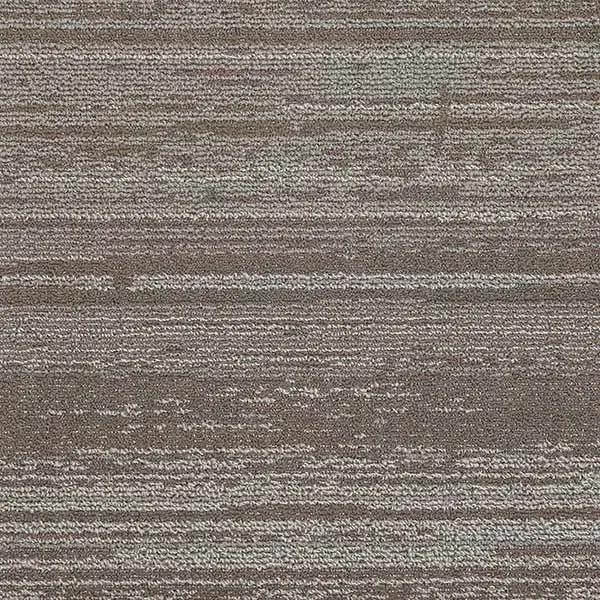 A close up of a carpet with a striped pattern.