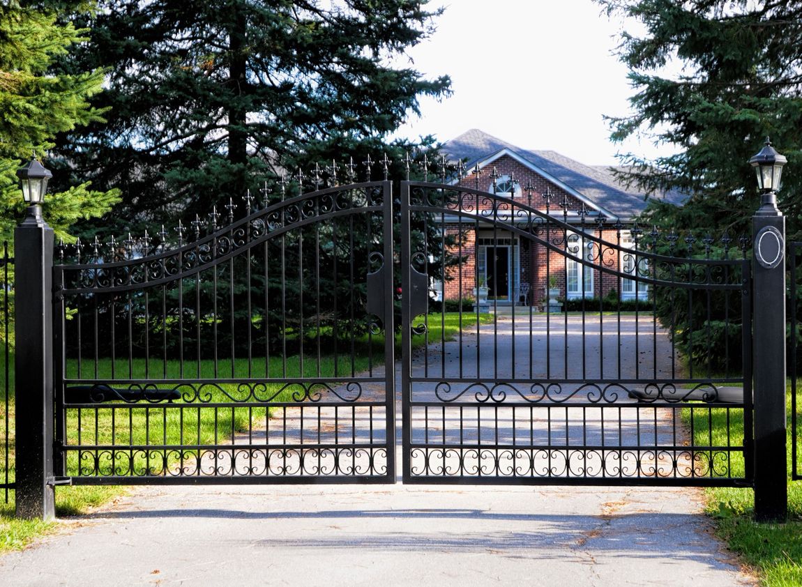 Driveway black gate