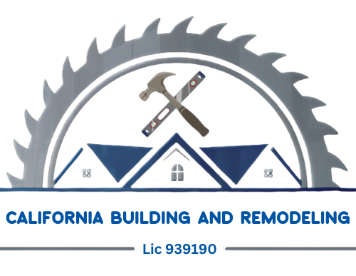 The logo for california building and remodeling shows a house and a hammer.