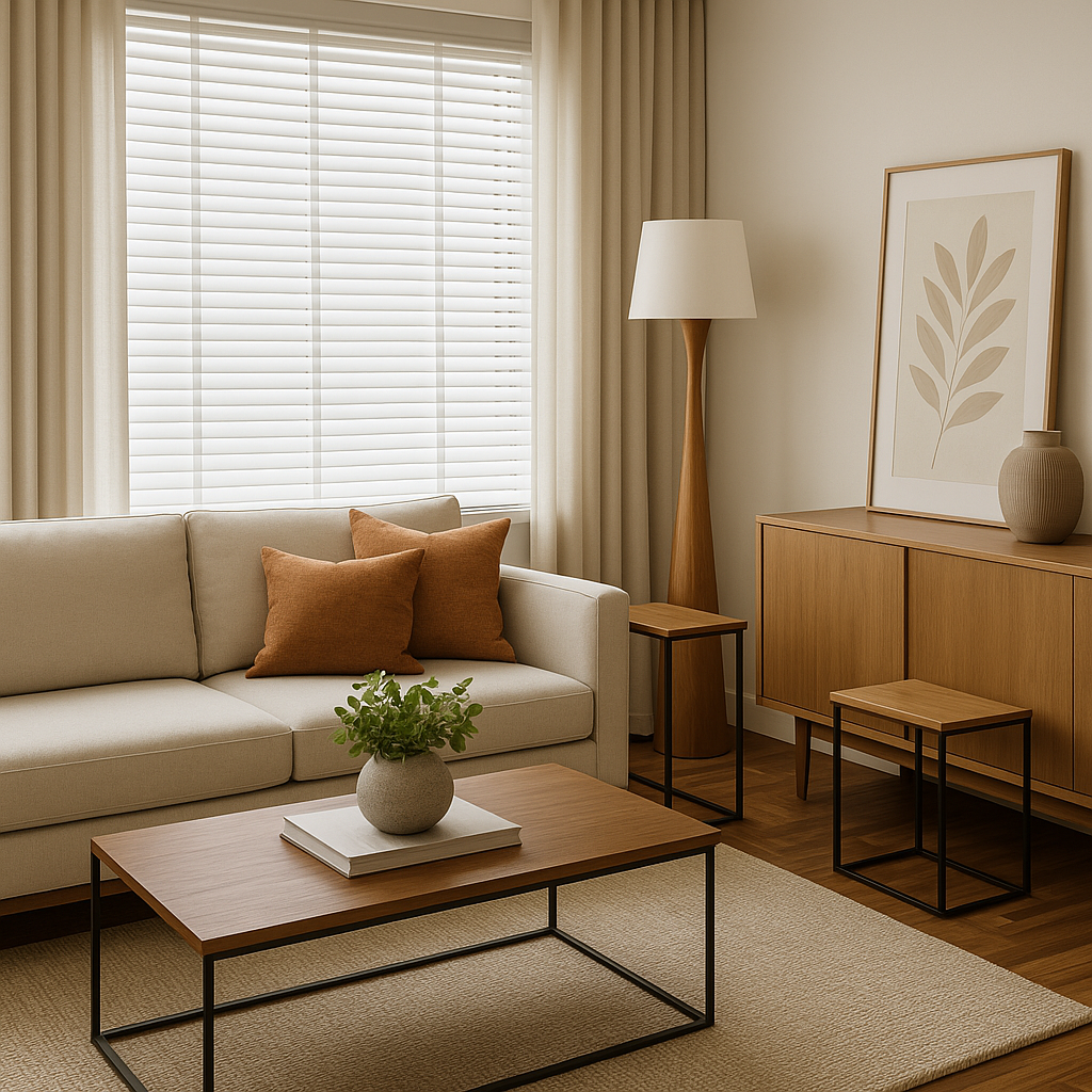 Cortina de Voil com Persiana