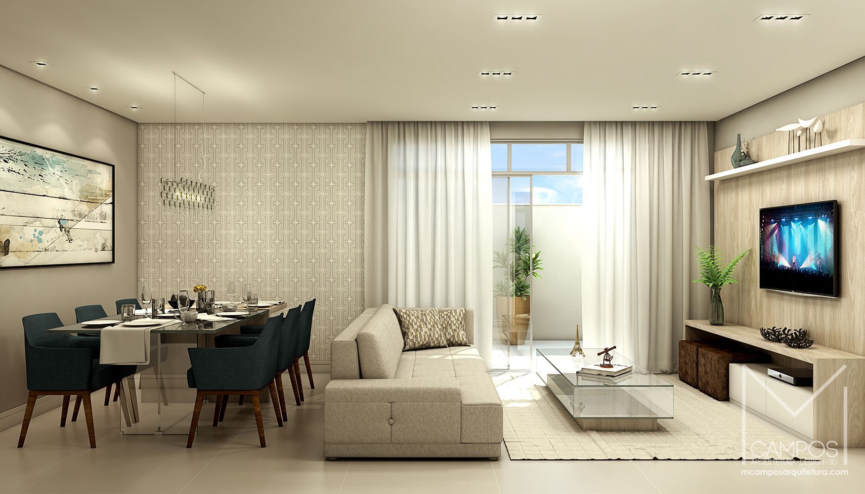 Cortina Voil com Blackout