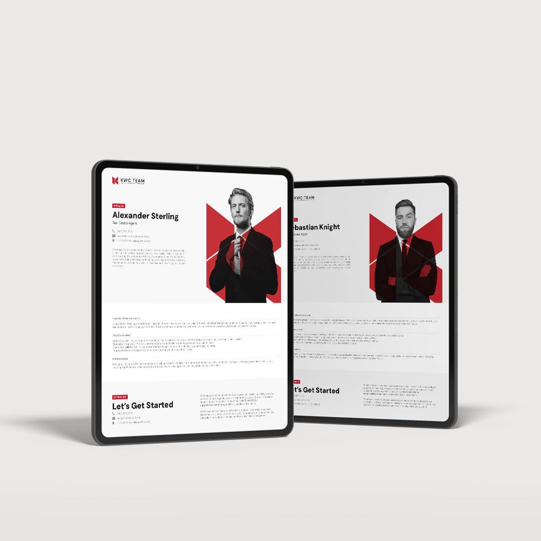 Two tablets are sitting next to each other on a table.