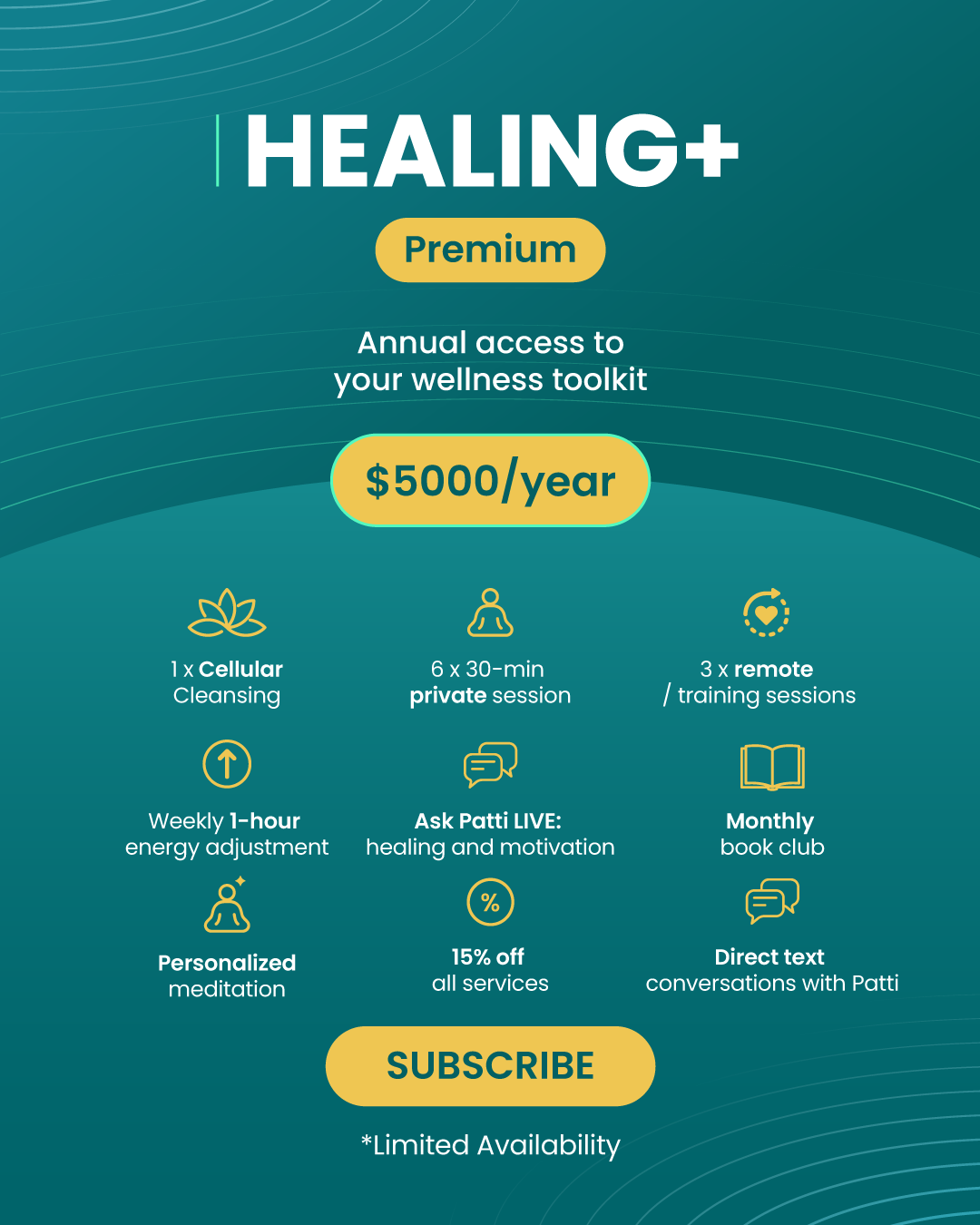 Patti's Healing+ Premium Plan