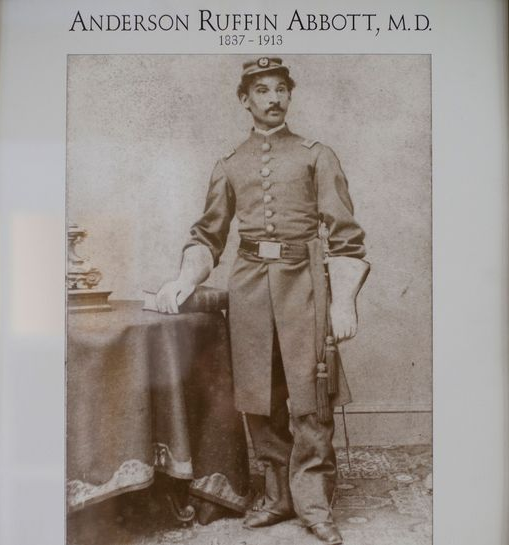 A picture of Catherine Slaney's great-grandfather, Anderson Ruffin Abbott, hangs at her home in Georgetown, Ont