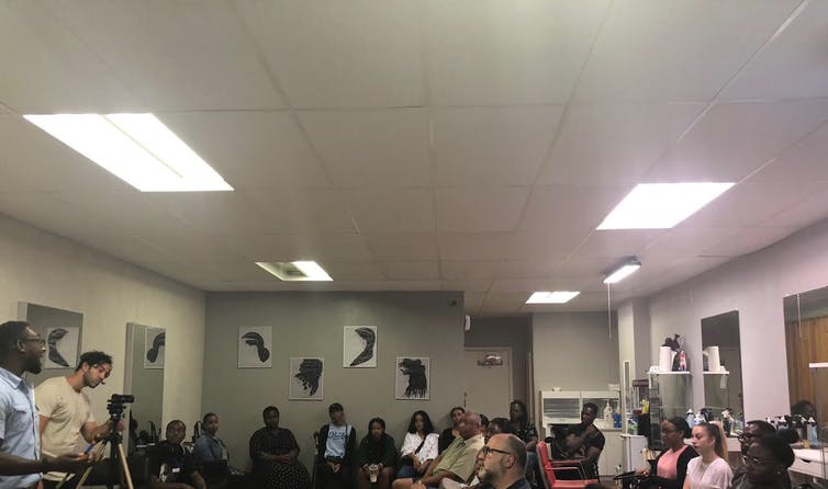A photo from the Barbershop Talks in Montréal.