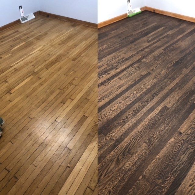 White Oak Stained Dark Walnut