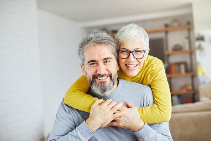 Happy Smiling Senior Couple — Athens, GA — Athena Dental Associates
