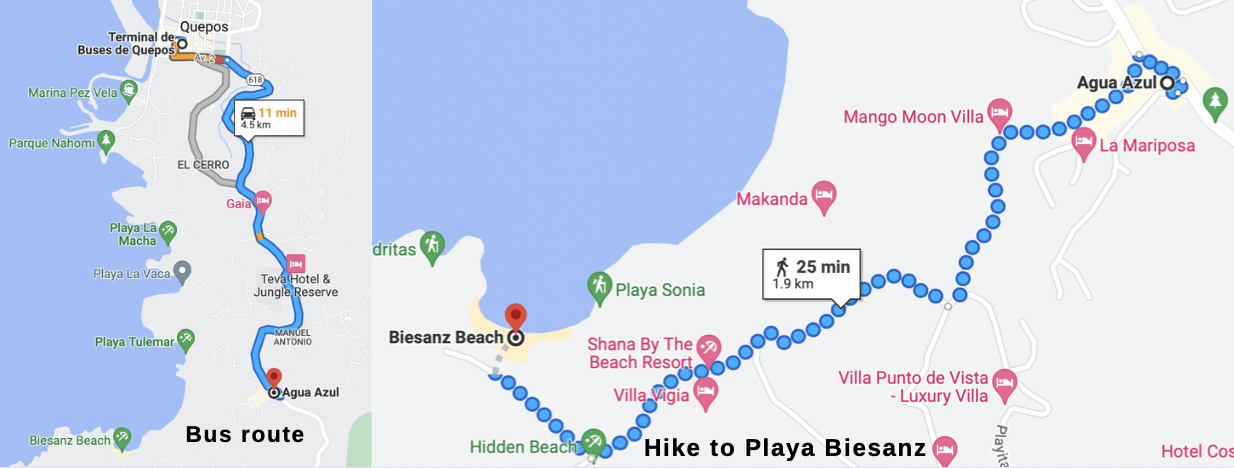 Playa Biesanz - how to get to there