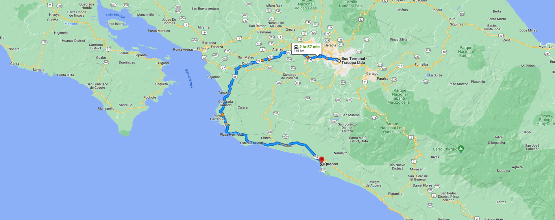 How to Travel from San Jose to Quepos/Manuel Antonio