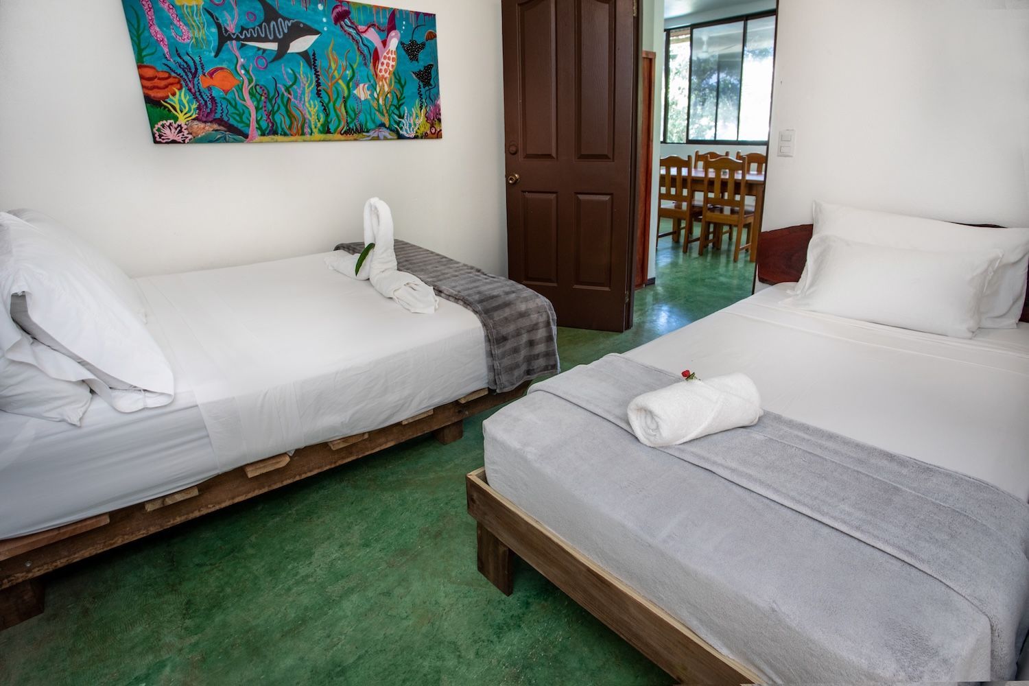 Private apartment that sleeps five with air conditioning at Villas Jacquelina
