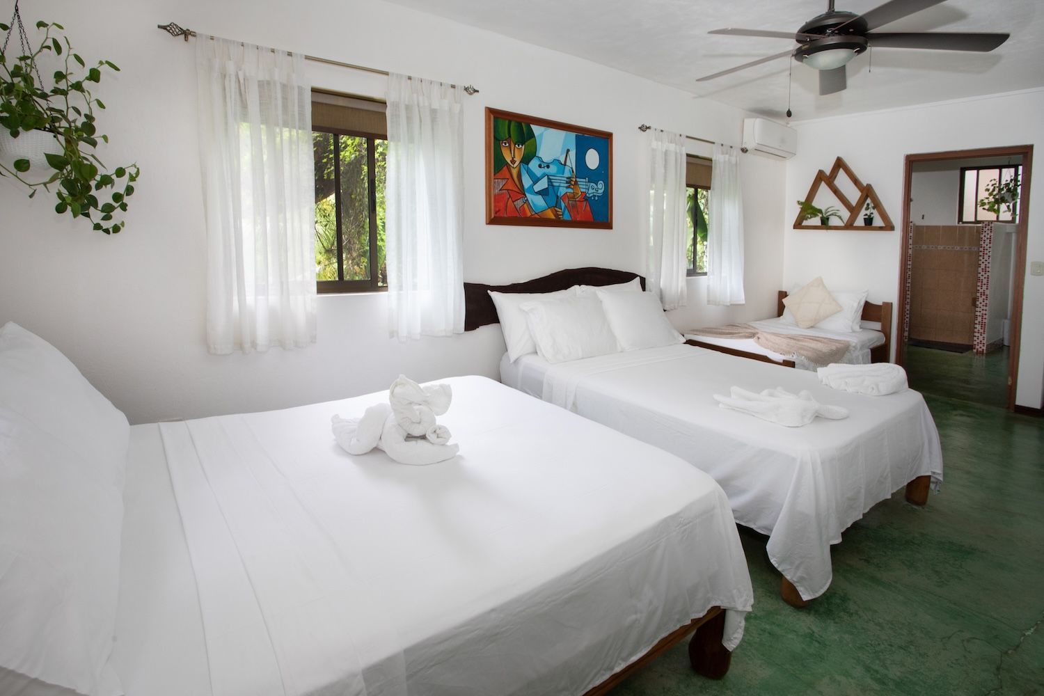 private family room with private bathroom and air conditioning