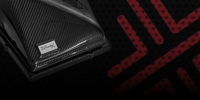 Pipercross AirMax intakes showcasing carbon fibre design.