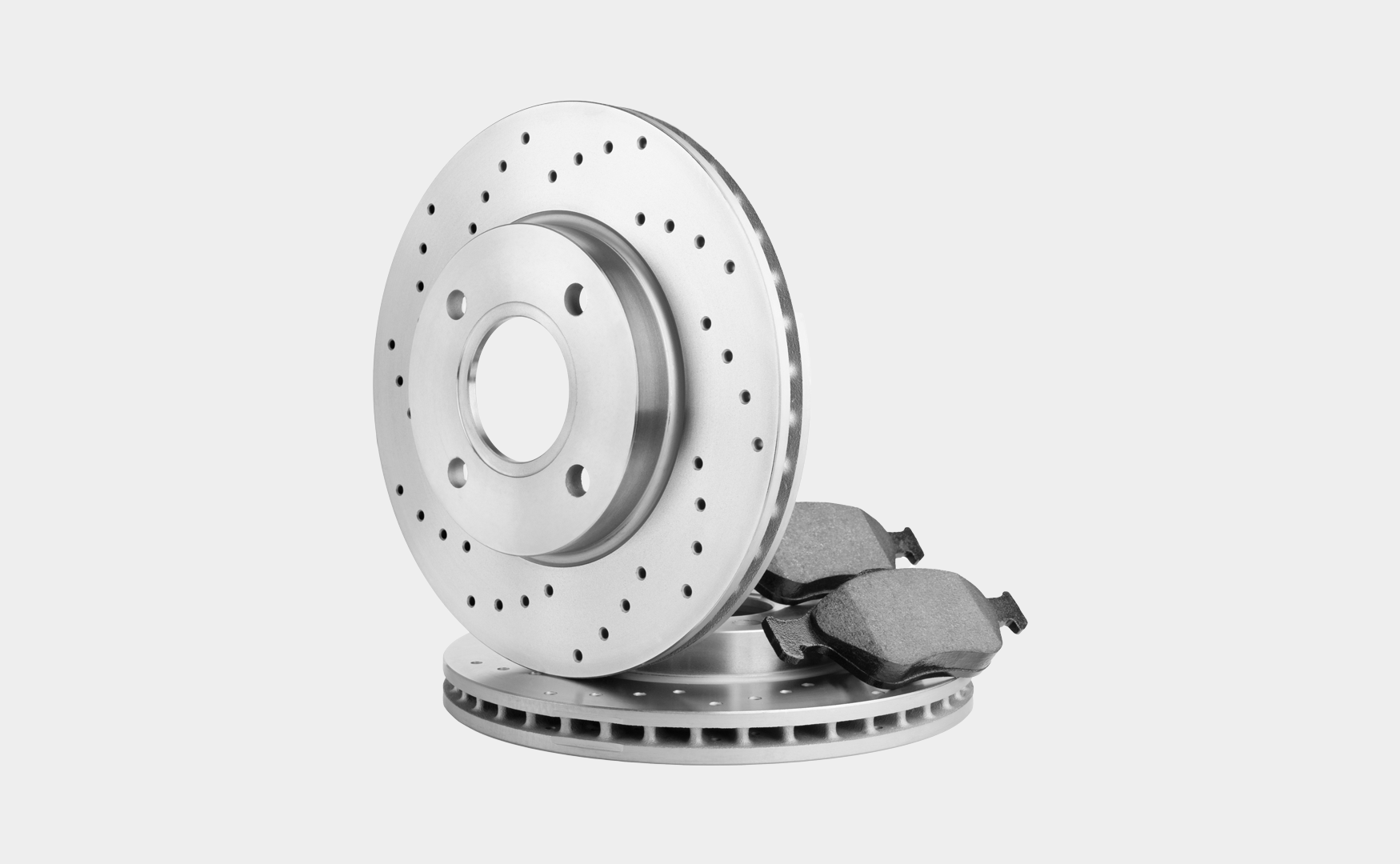 High-performance brake discs and brake pads for reliable stopping power.