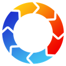 A colorful circle with arrows pointing in different directions