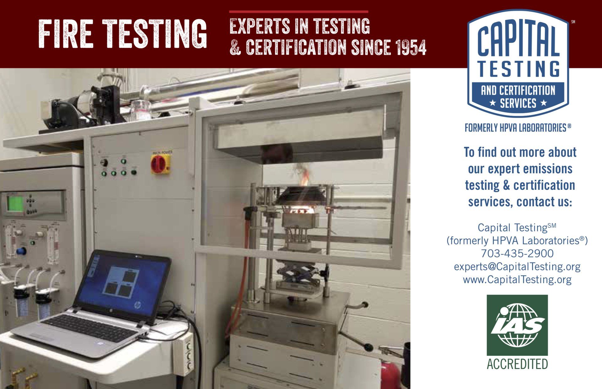 Capital Testing Fire Testing Flyer