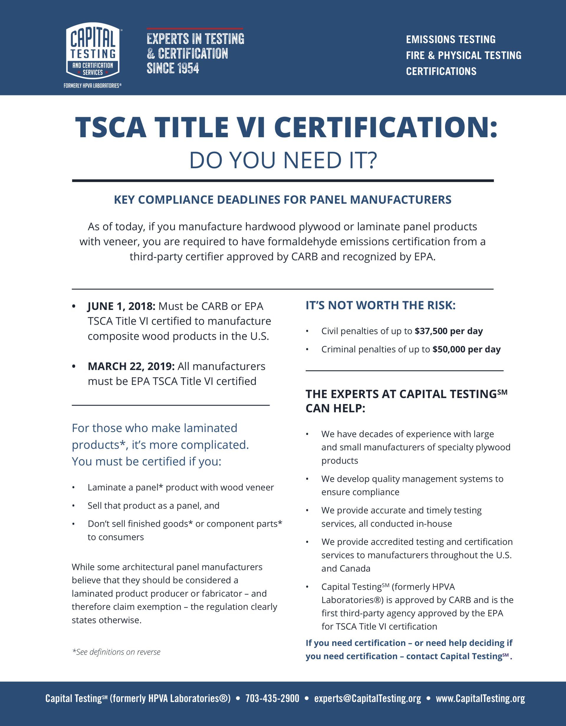 EPA TSCA Title VI Laminators Flyer