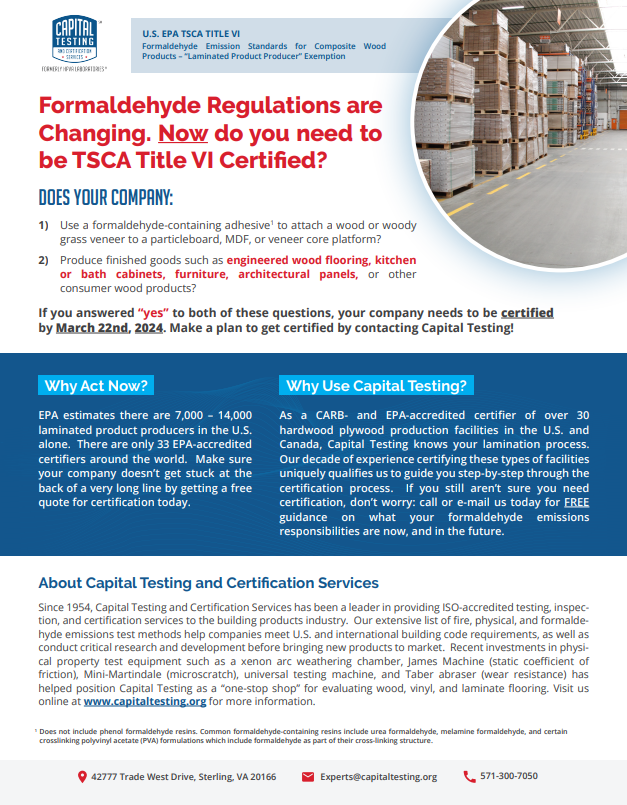 TSCA Laminator Flyer