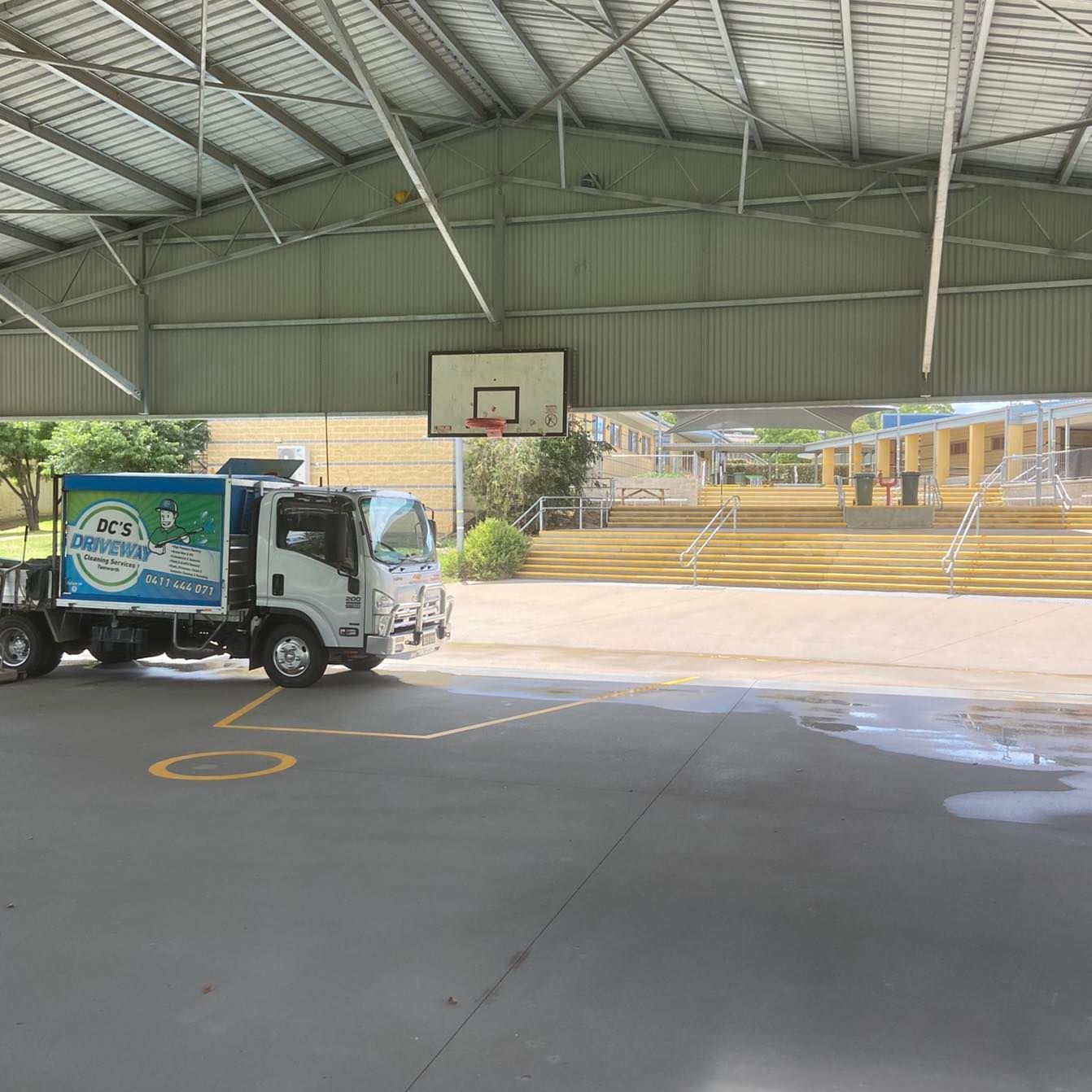 Covered Court And Truck — High Pressure Cleaning Service In Tamworth, NSW