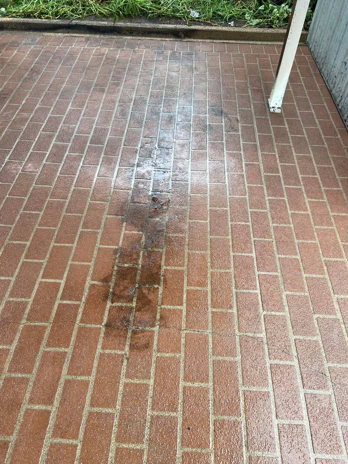 After Cleaning The Oil Stain — High Pressure Cleaning Service In Tamworth, NSW