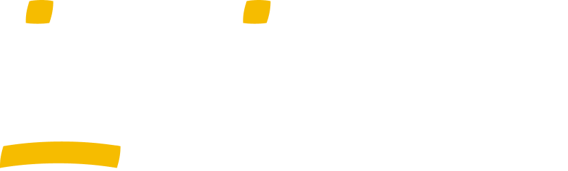 Yellow shapes on white background.