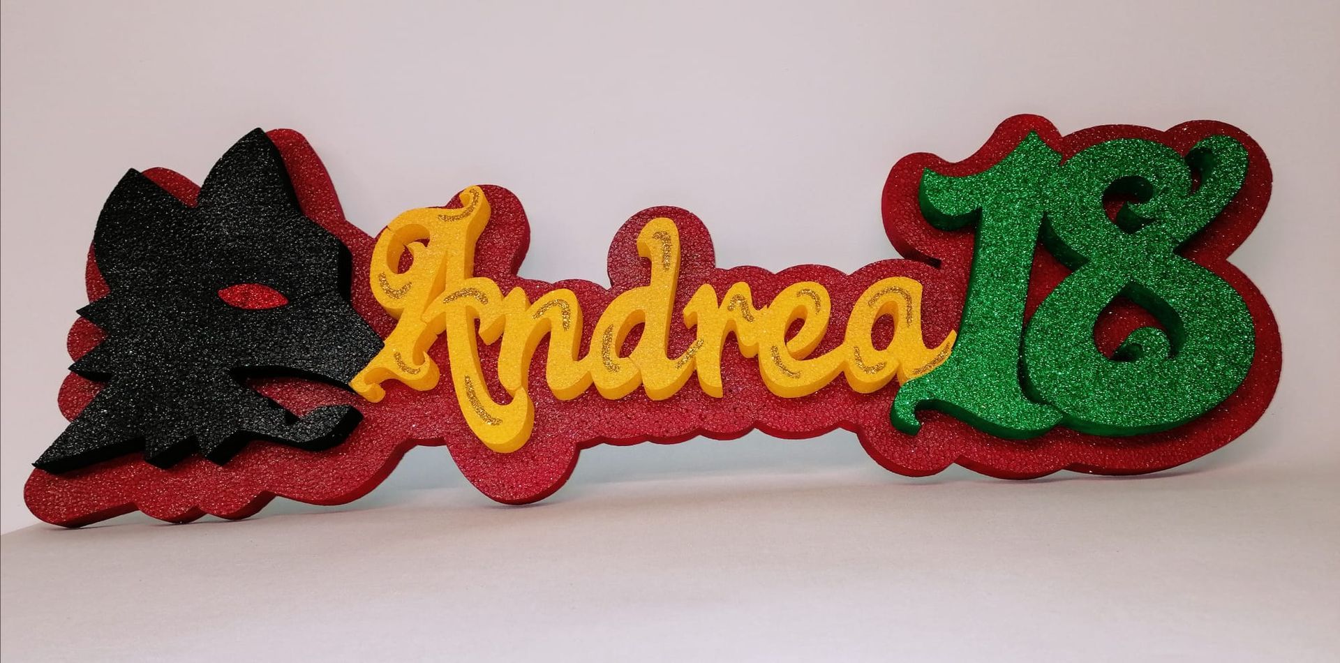 composizione in polistirolo nome Andrea