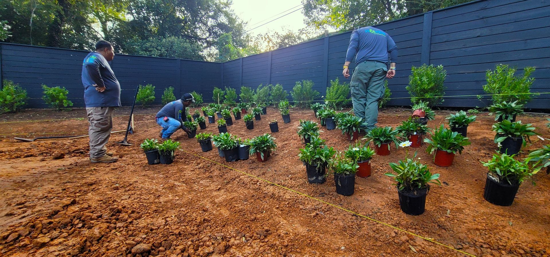 A landscape service in Charlotte, NC - Haven Landscape Design hard at work