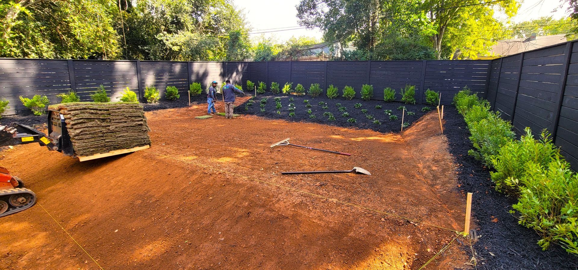 A landscape service in Charlotte, NC - Haven Landscape Design hard at work