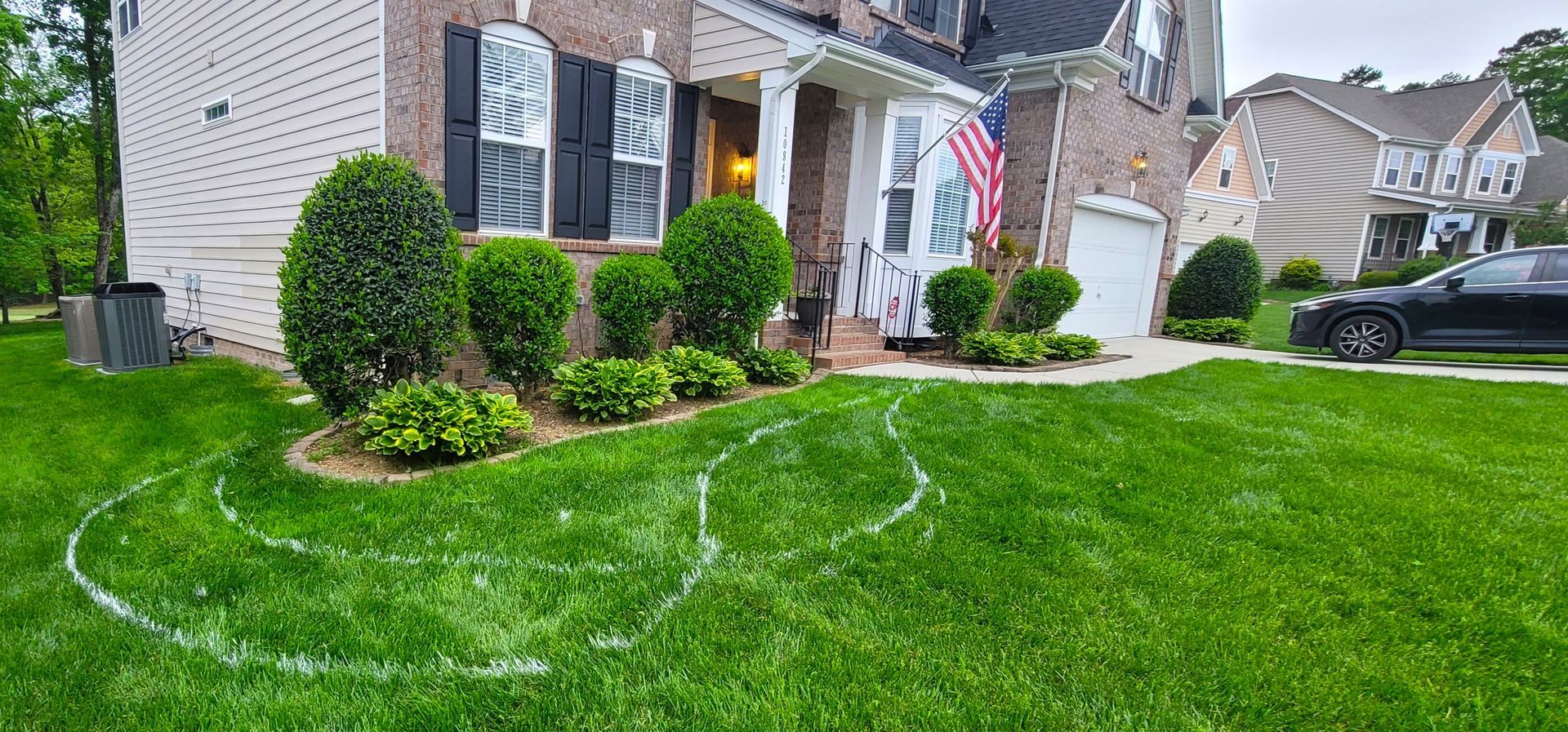A landscape design project on Stone Bunker Dr in Charlotte, NC by Haven Landscape Design