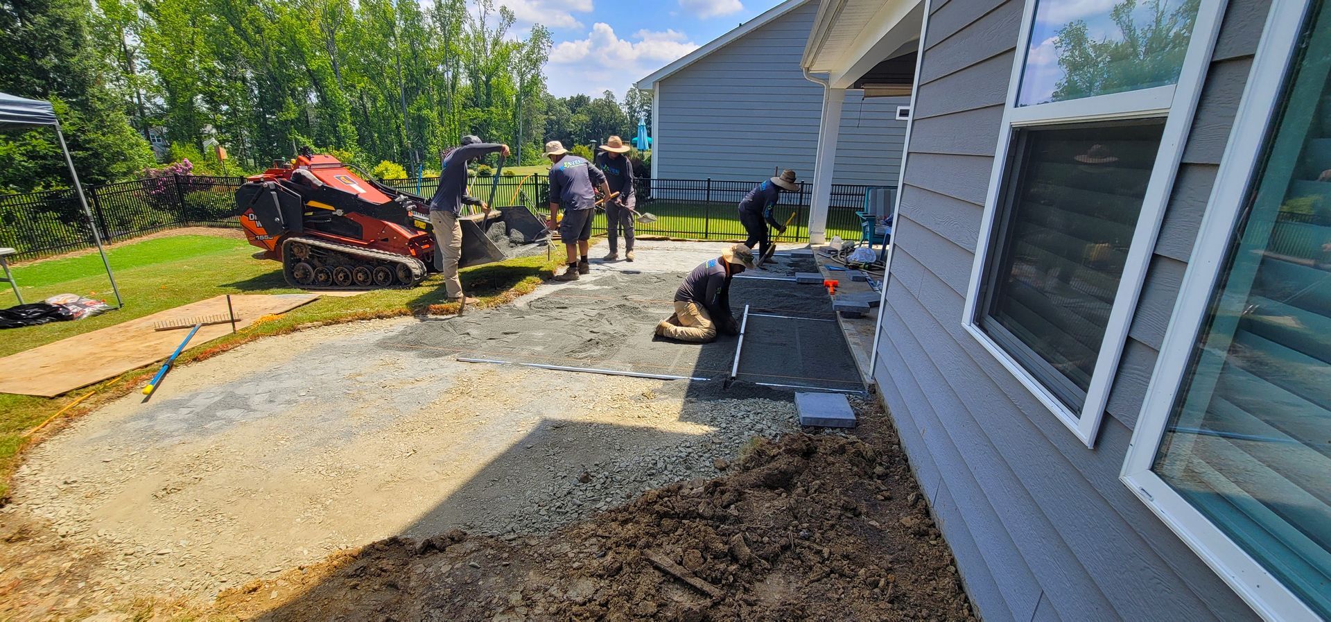 A landscape service in Charlotte, NC - Haven Landscape Design hard at work