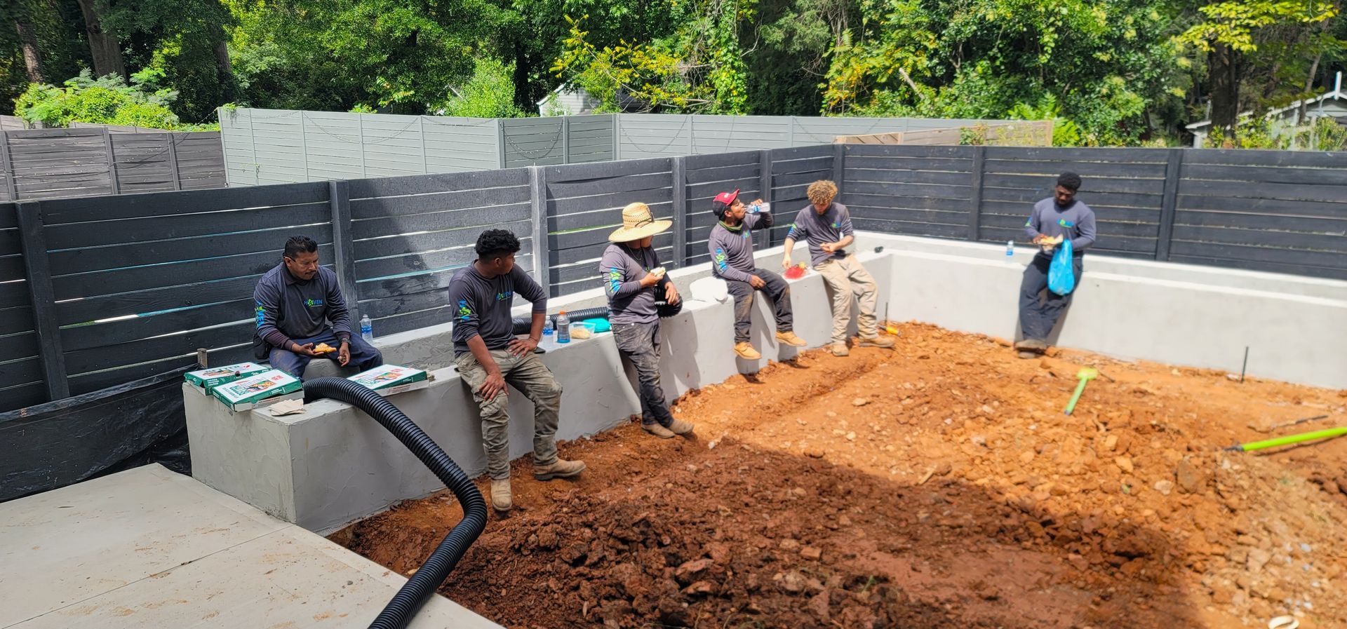 A landscape service in Charlotte, NC - Haven Landscape Design hard at work