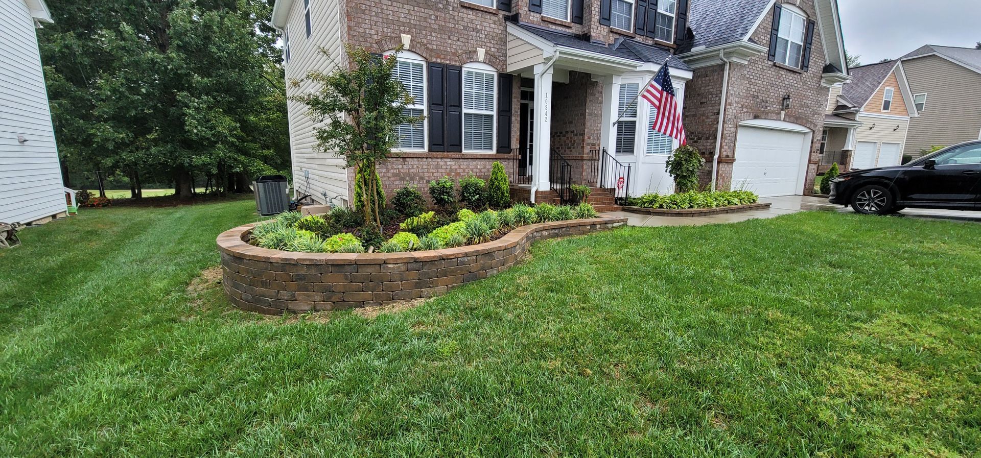 A landscape design project on Stone Bunker Dr in Charlotte, NC by Haven Landscape Design