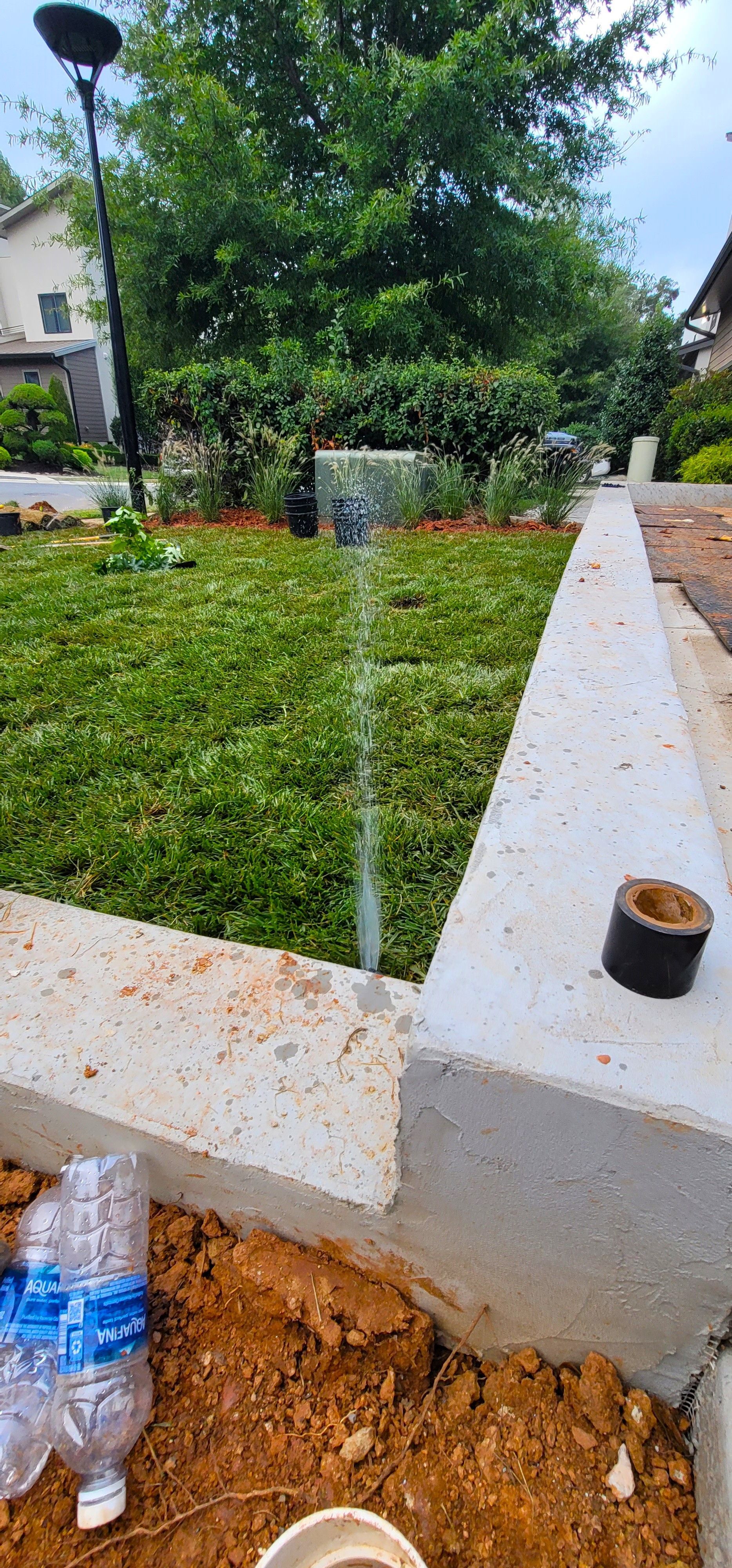 A residential landscape design project on Levy Way in Charlotte, NC - Haven Landscape Design hard at work