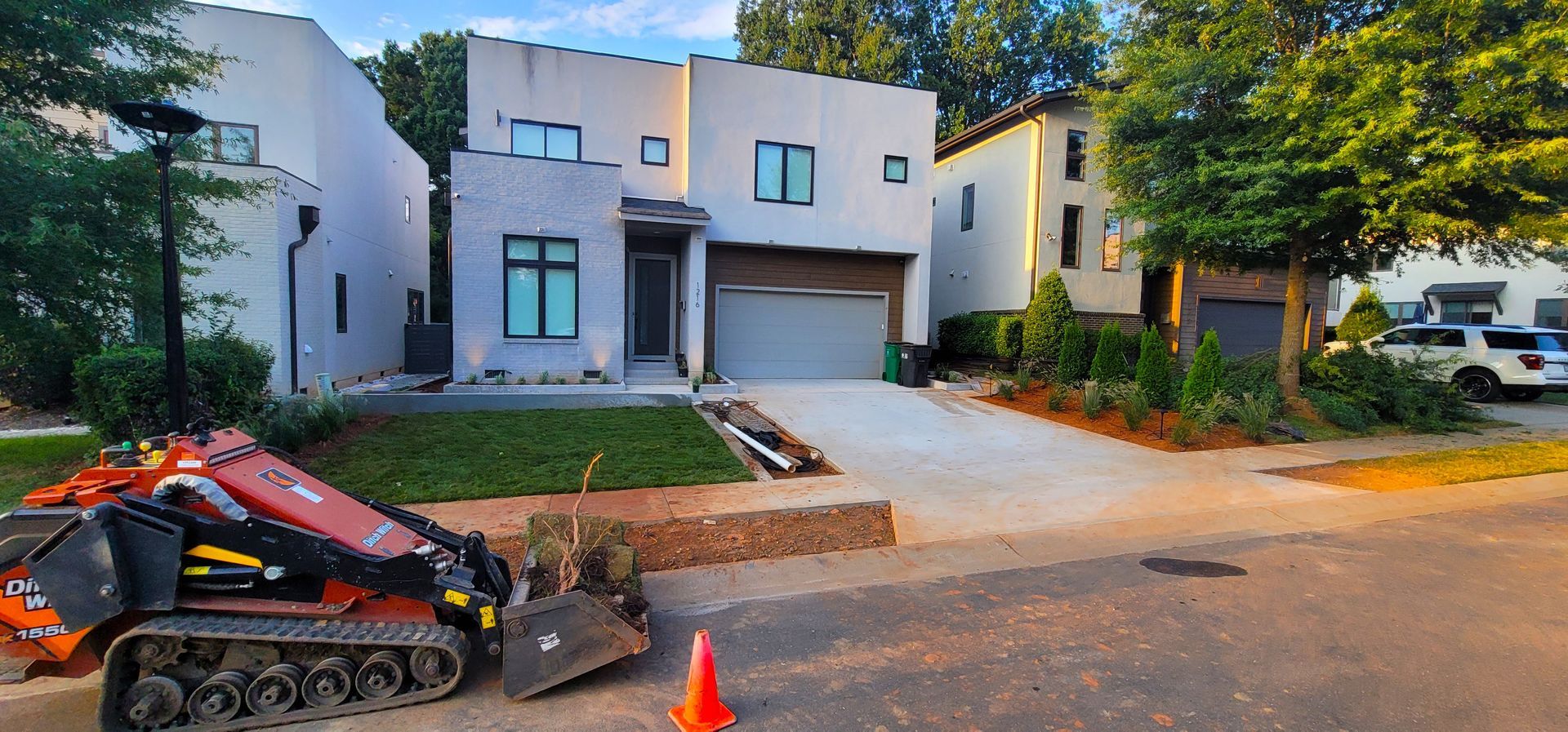 A hardscape service in Charlotte, NC - Haven Landscape Design hard at work