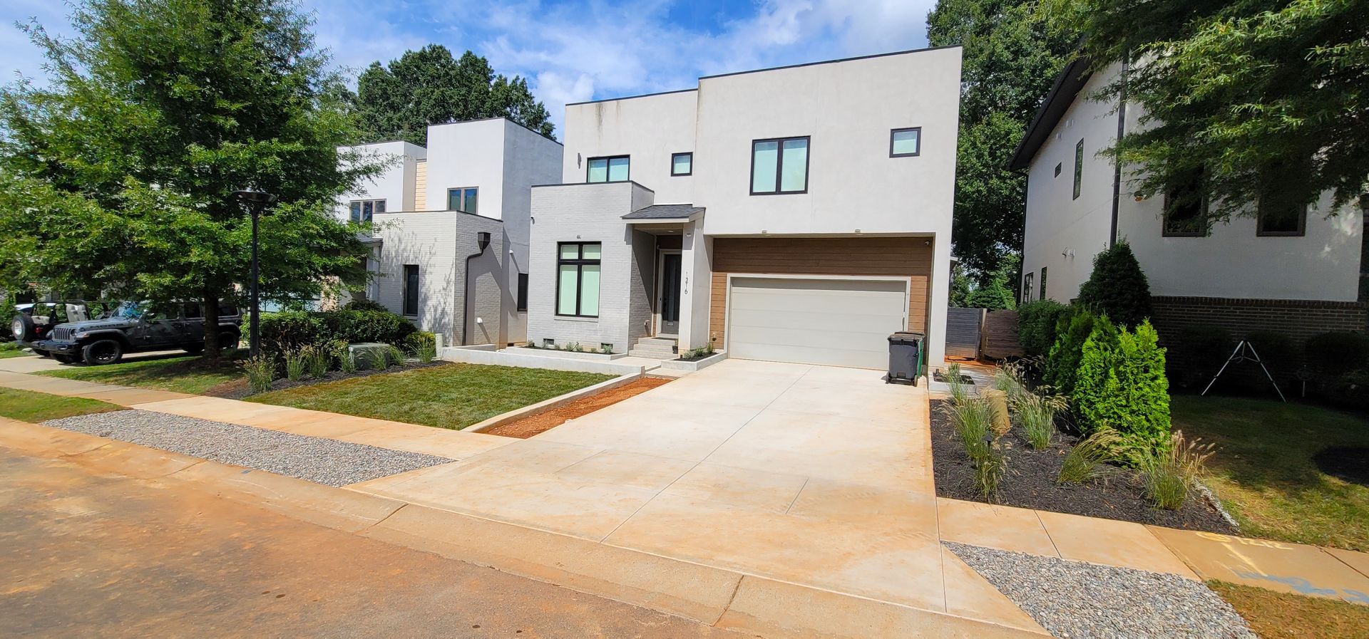 A residential landscape design project on Levy Way in Charlotte, NC - Haven Landscape Design hard at work